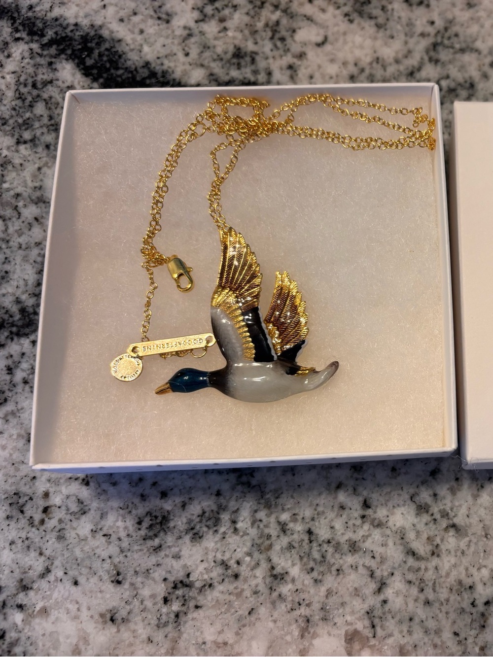 Mallard Duck pendant necklace (Etsy)